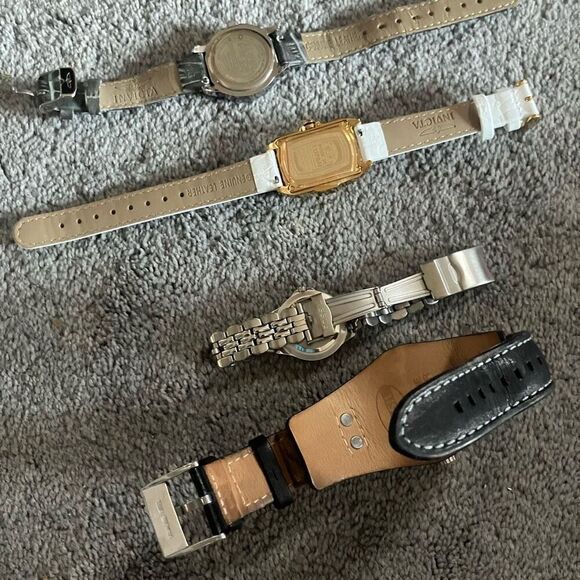 INVICTA & FOSSIL HIGH END WATCH LOT SILVER BLUE GOLD (4) - Picture 6 of 6